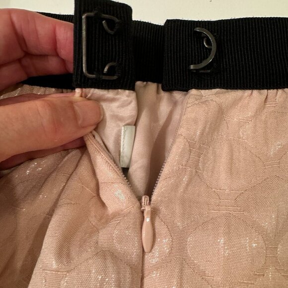 Loft Petites - Shimmer Metallic Mini Skirt in Pink and Black - Picture 6 of 10